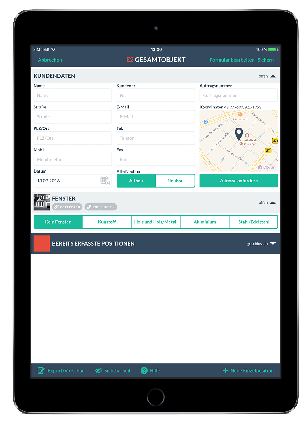 VFF AufmassApp - Gesamtobjekt